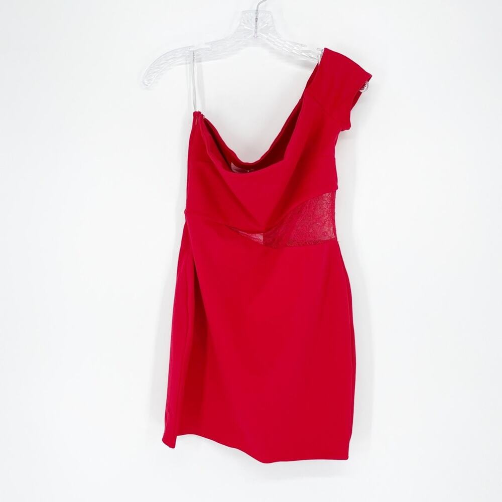 Lovers + Friends One Shoulder Red Mini Dress Size Medium